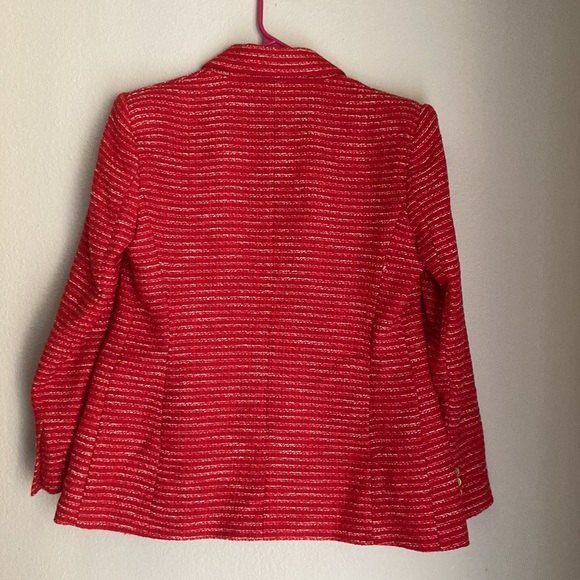 Red, textured double breasted blazer from Zara - NWT - Picture 14 of 14